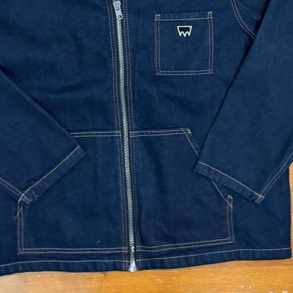 Levi's Skateboard Denim Garage Jacket Mens XL Work Chore NWT Dark Wash Jean Coat - Picture 3 of 10